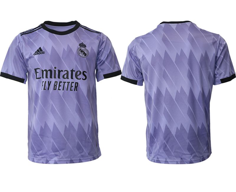 Men 2022-2023 Club Real Madrid away aaa version purple blank Soccer Jersey->customized soccer jersey->Custom Jersey